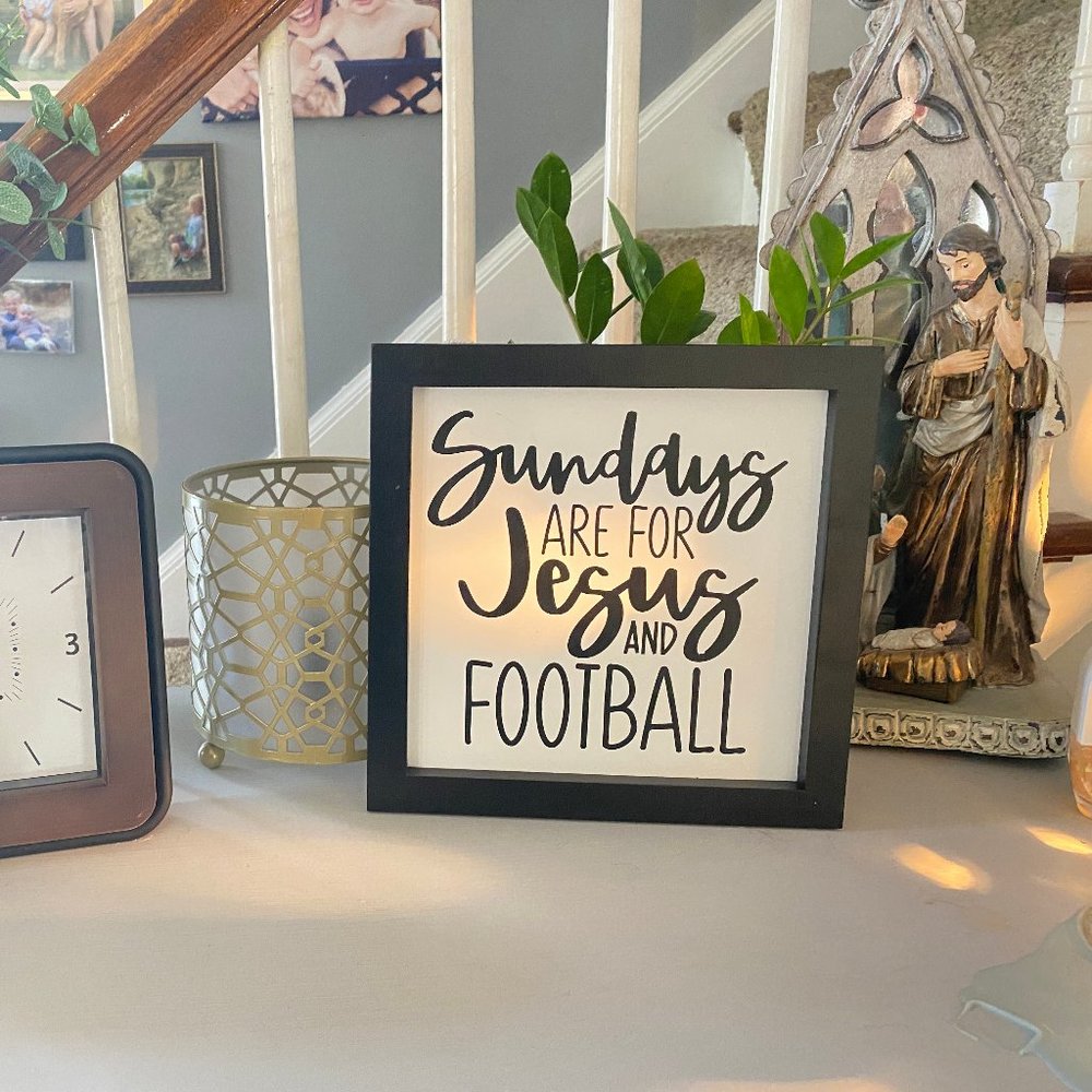 Sunday's Football Jesus Sign